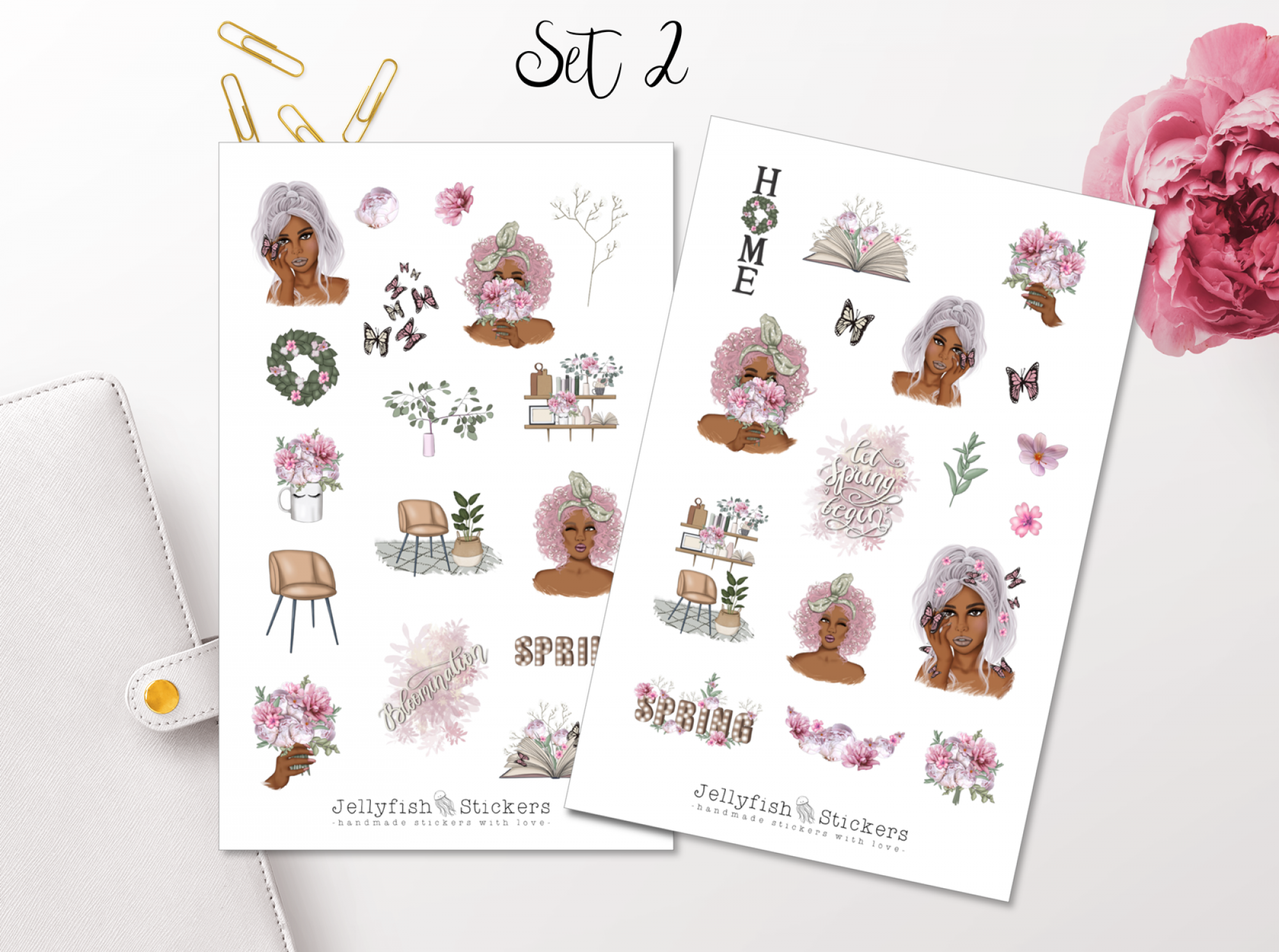 Girls Spring Sticker Set